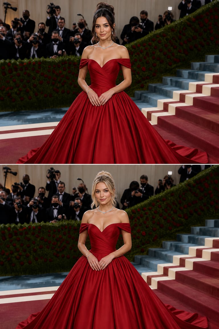 Gala portrait — Face swap example