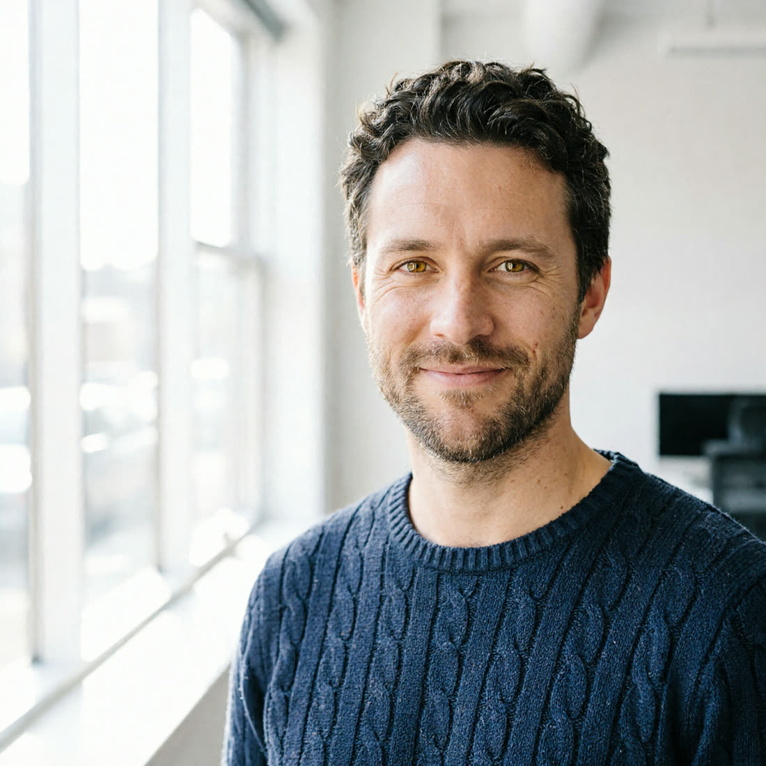 AI photoshoot: business-casual portrait